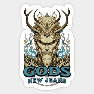 New Jeans newjeans LOL GODS typography bunny tokki | Morcaworks Sticker